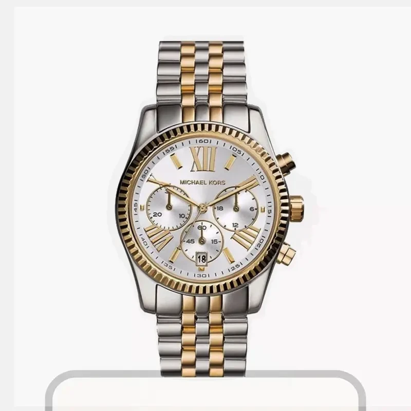 Michael Kors Lexington Silver Dial Ladies Watch- MK5955